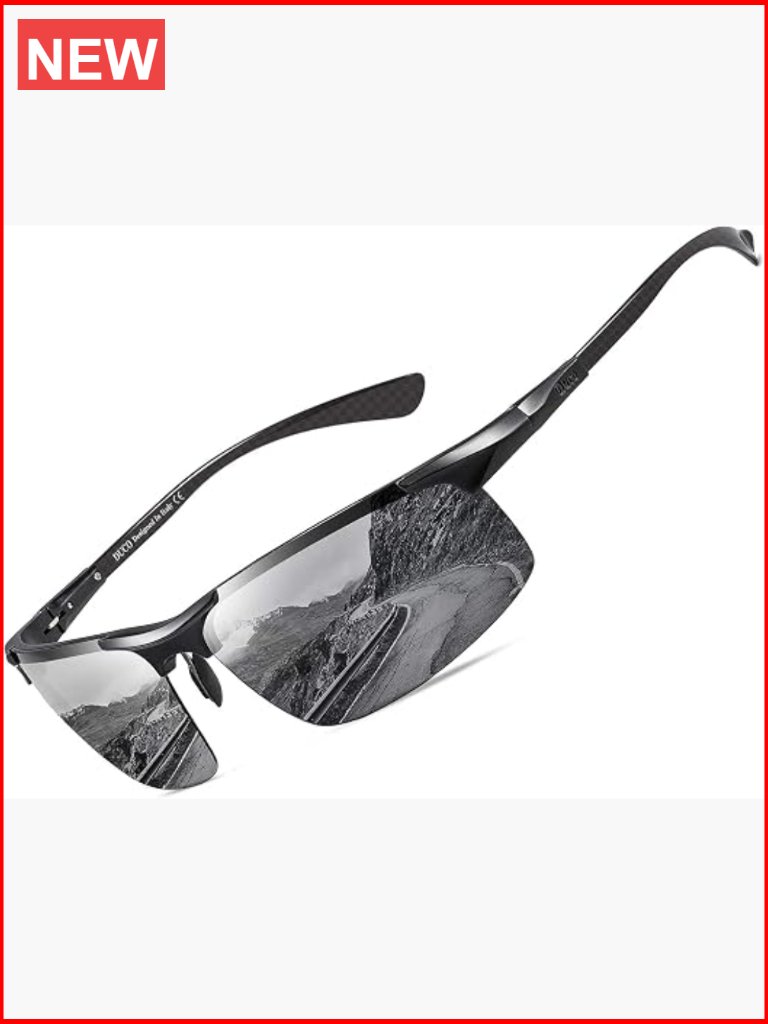 Ultralight Carbon Fiber Sunglasses For Men Driving Sports Fishing With